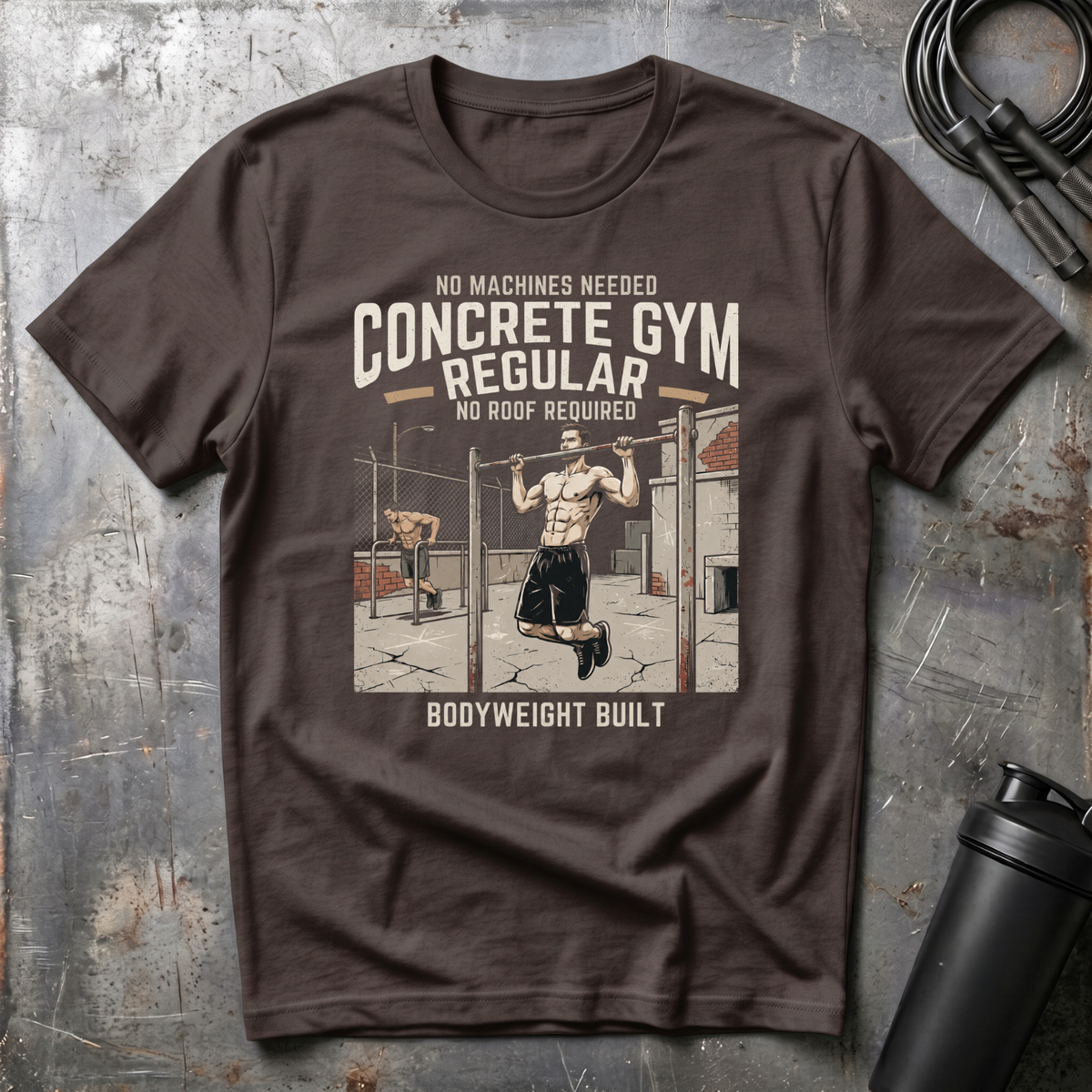 CONCRETE GYM REGULAR BODYWAIGHT BUILT T-Shirt
