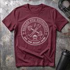 GARAGE GYM UNIVERSITY LOW BUDGET GAINST-Shirt