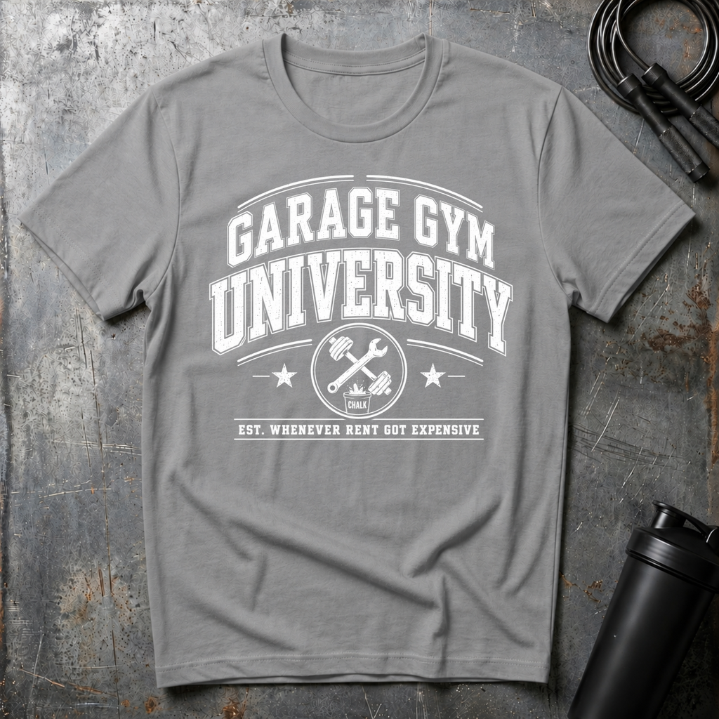 GARAGE GYM UNIVERSITY WHEN EVER RENT GOT EXPENSIVE T-Shirt