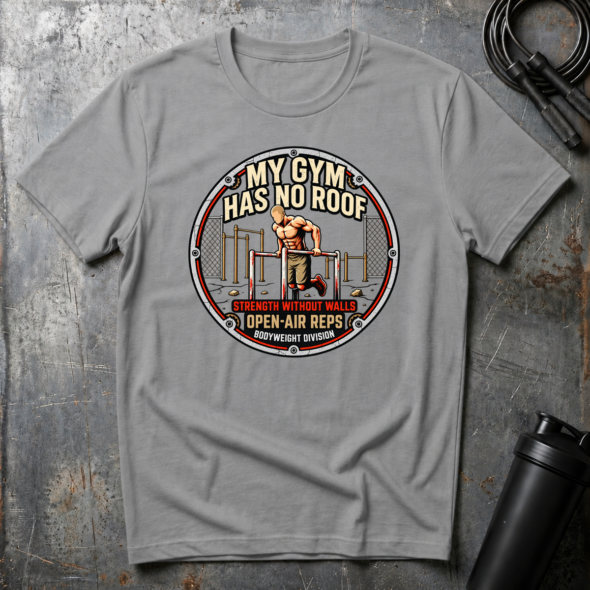 MY GYM HAS NO ROOF STRENGHT WITHOUT WALLS T-Shirt