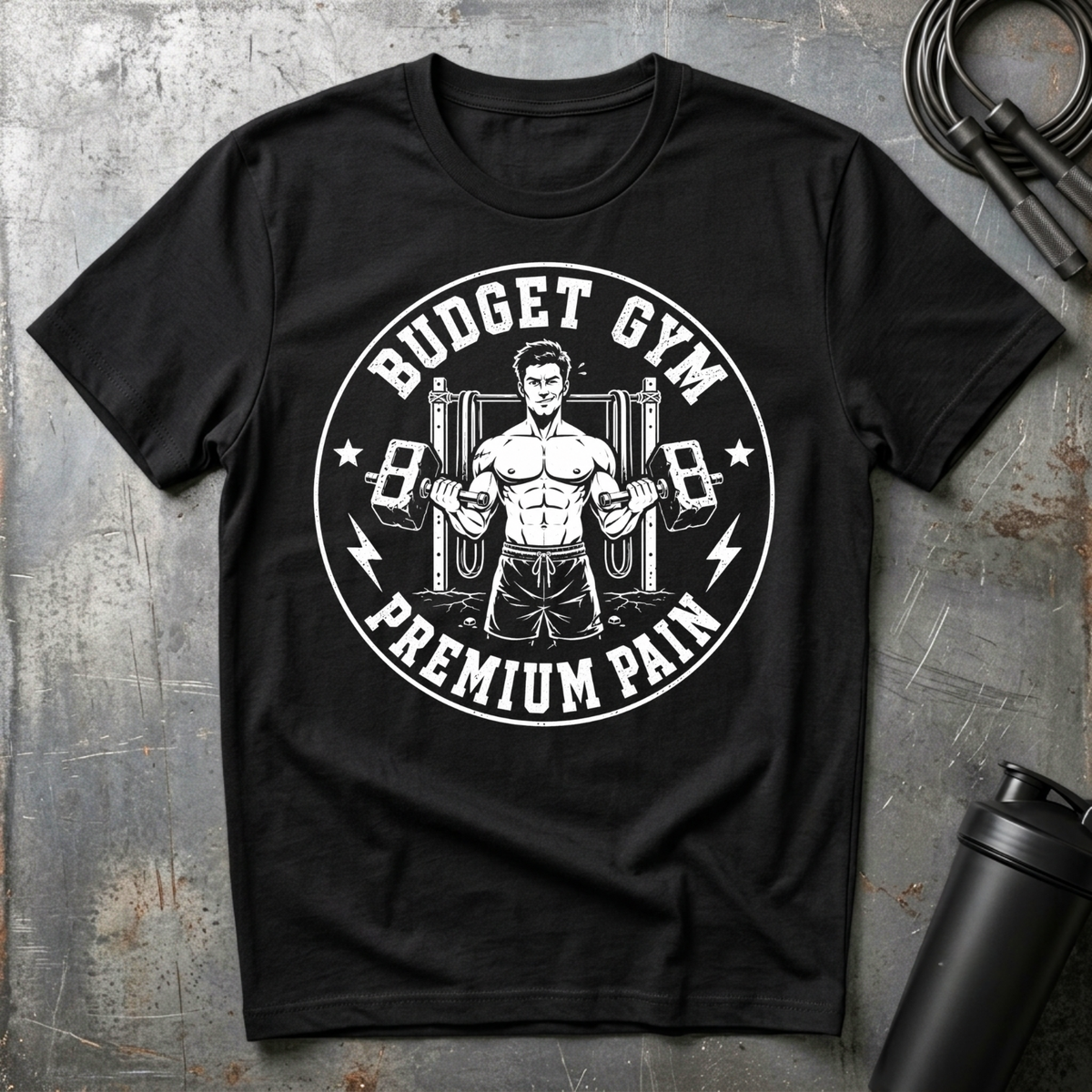 BUDGET GYM PREMIUM PAIN T-Shirt