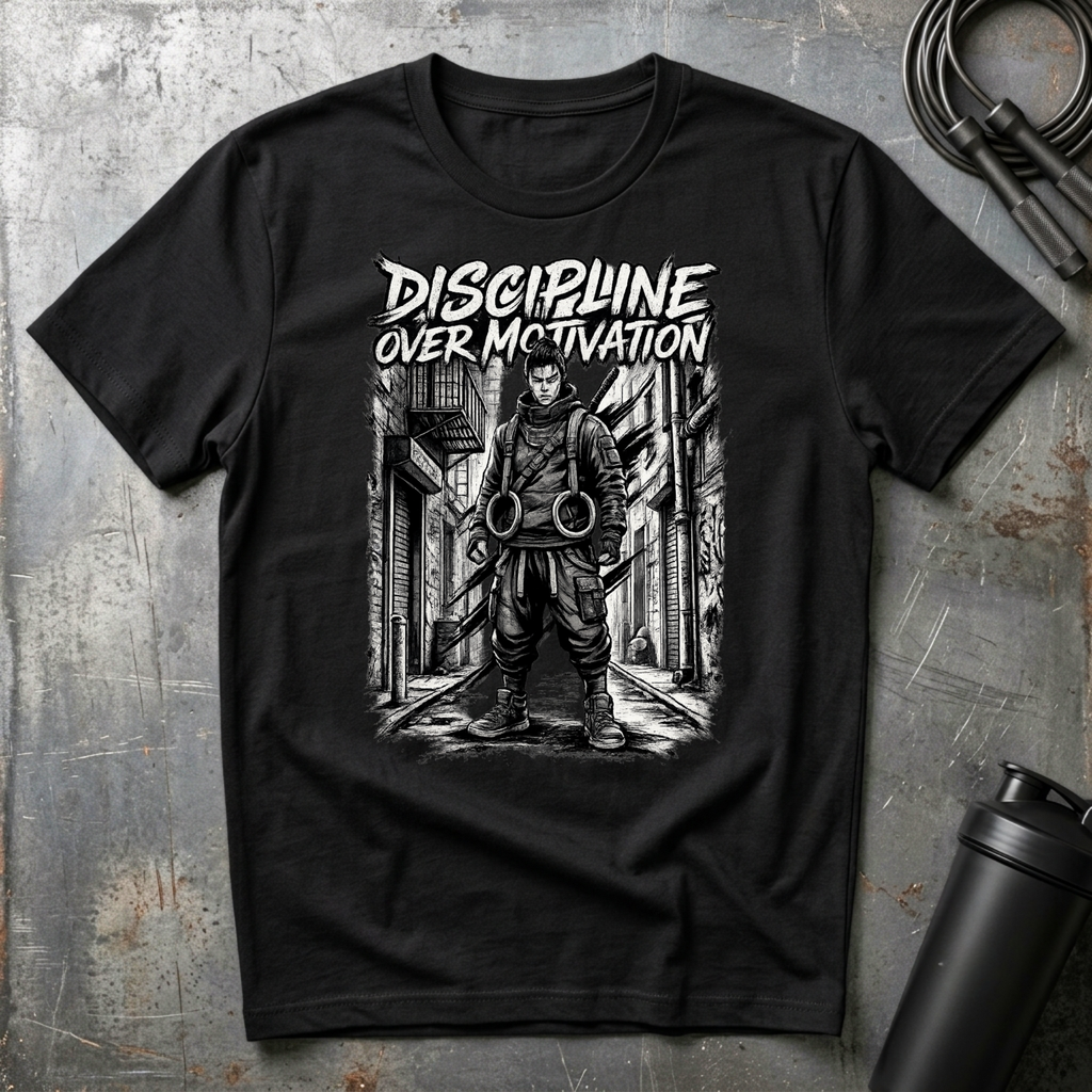 Dicipline Over Motivation Graphite T-Shirt