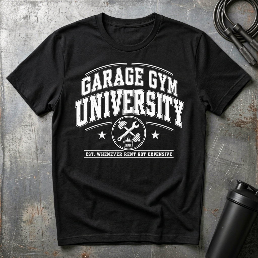 GARAGE GYM UNIVERSITY WHEN EVER RENT GOT EXPENSIVE T-Shirt