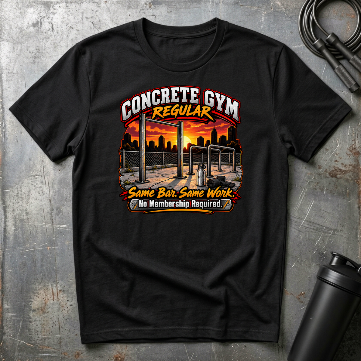 CONCRETE GYM REGULAR SAME BAR. SAME WORK T-Shirt