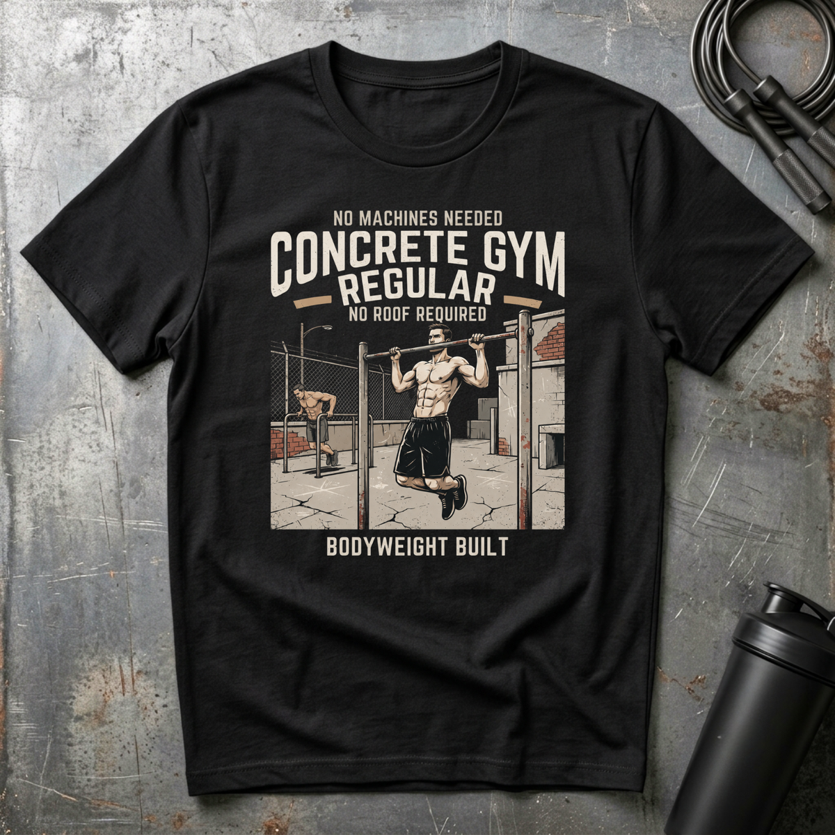 CONCRETE GYM REGULAR BODYWAIGHT BUILT T-Shirt
