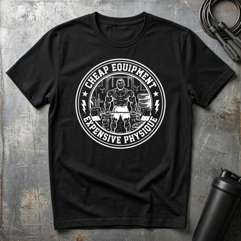 CHEAP EQUIPMENT EXPENSIVE PHYSIQUE T-Shirt