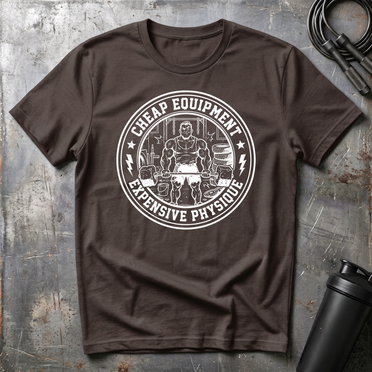 CHEAP EQUIPMENT EXPENSIVE PHYSIQUE T-Shirt