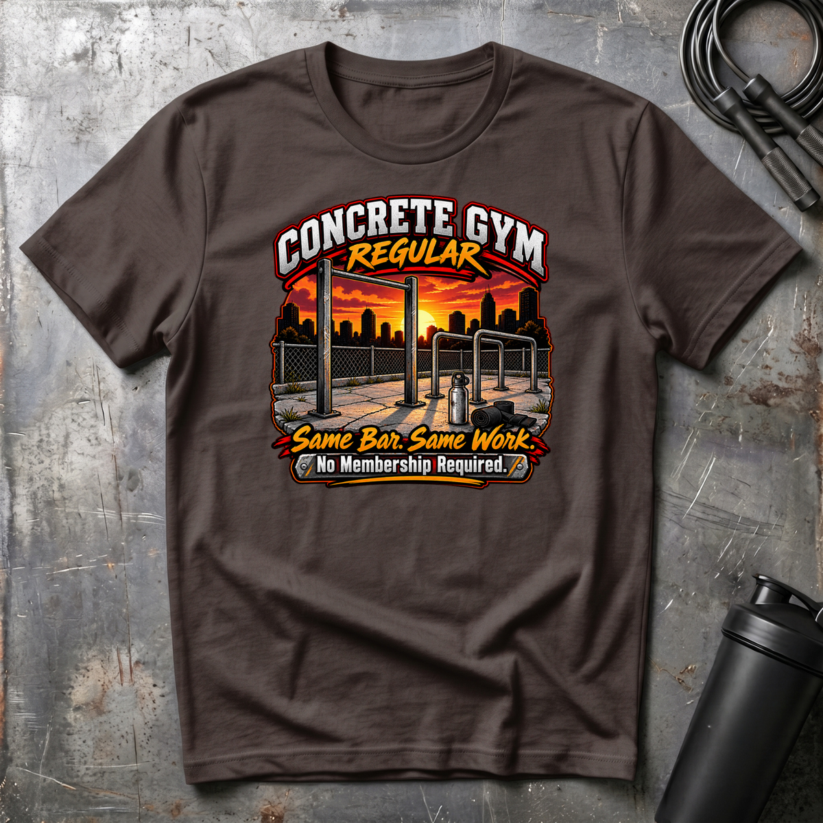 CONCRETE GYM REGULAR SAME BAR. SAME WORK T-Shirt