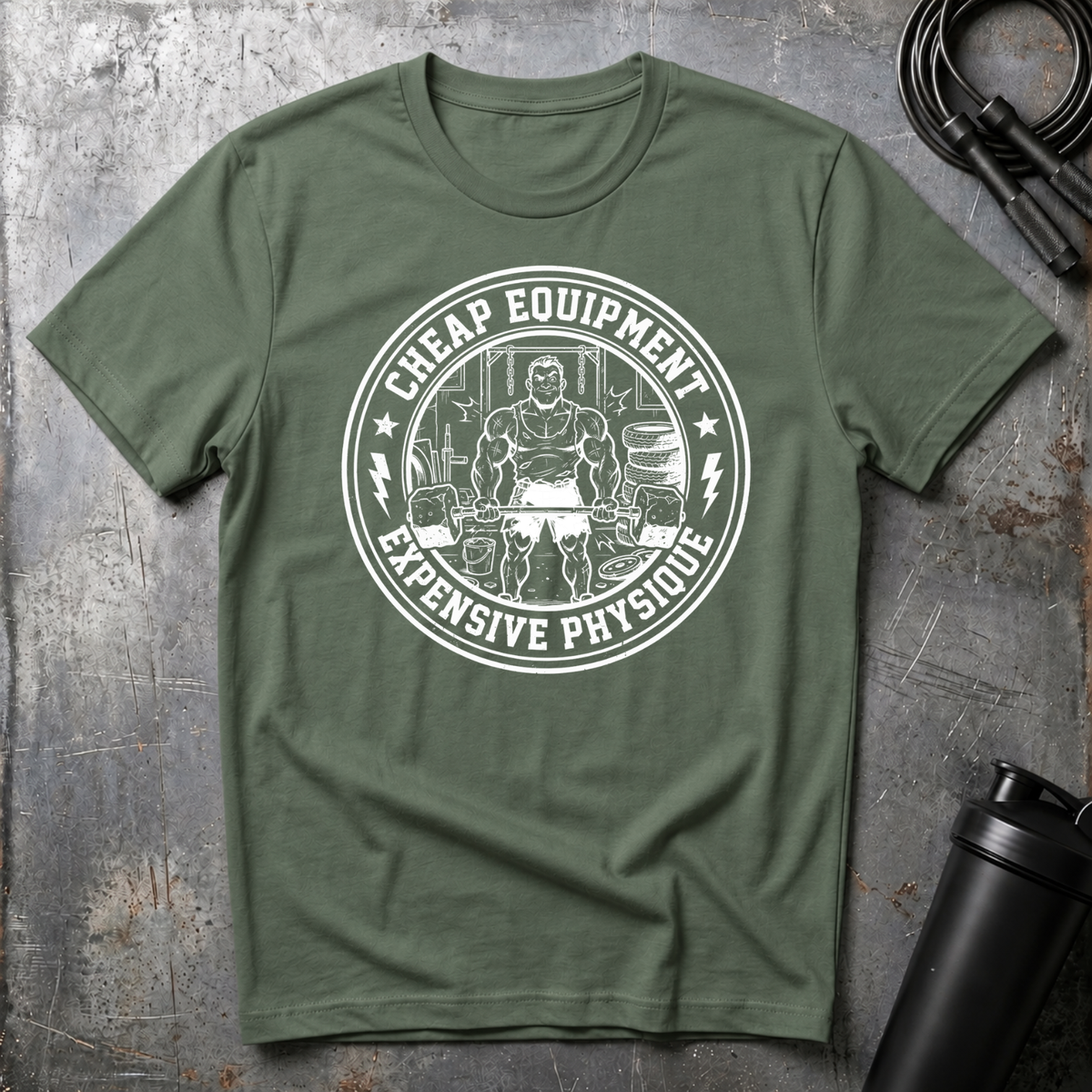 CHEAP EQUIPMENT EXPENSIVE PHYSIQUE T-Shirt
