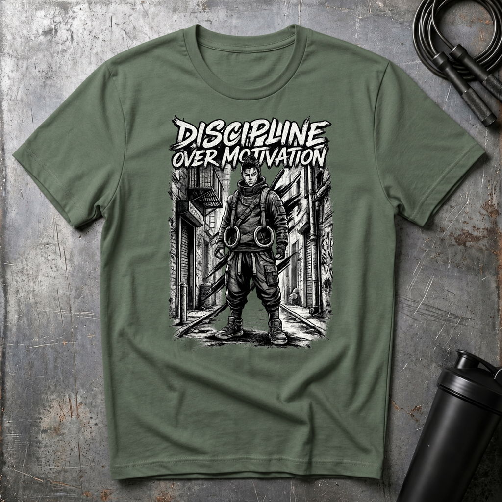 Dicipline Over Motivation Graphite T-Shirt