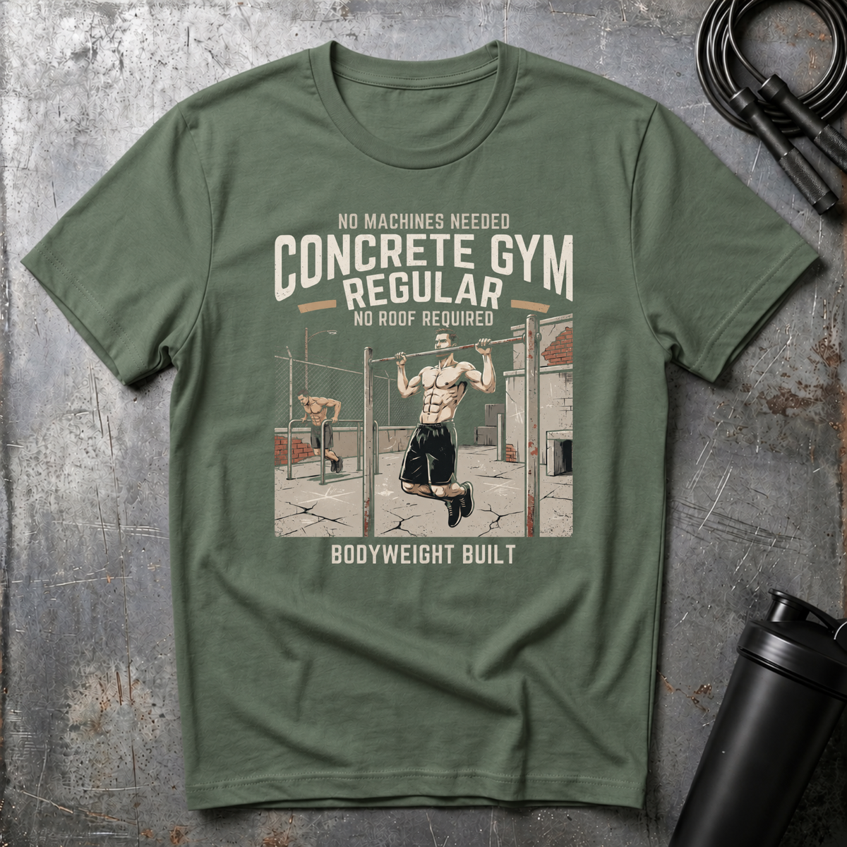 CONCRETE GYM REGULAR BODYWAIGHT BUILT T-Shirt