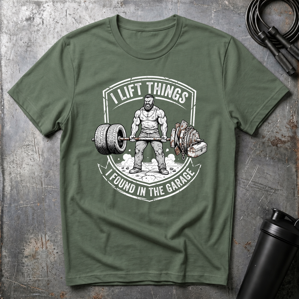 I LIFT THINGS I FOUND IN THE GARAGE T-Shirt