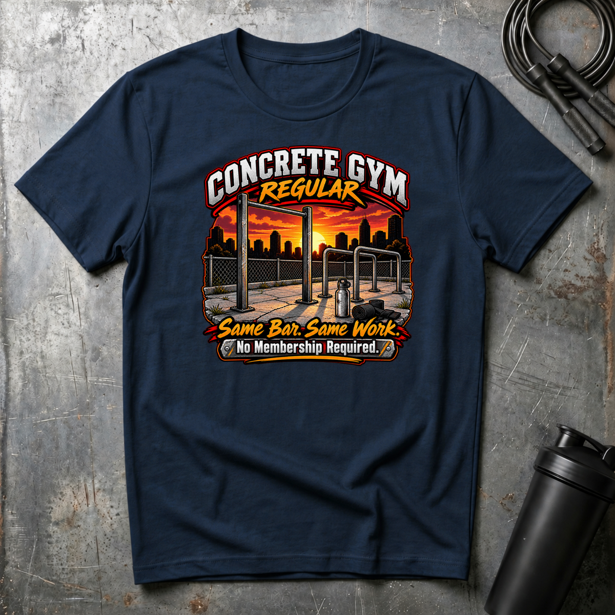 CONCRETE GYM REGULAR SAME BAR. SAME WORK T-Shirt