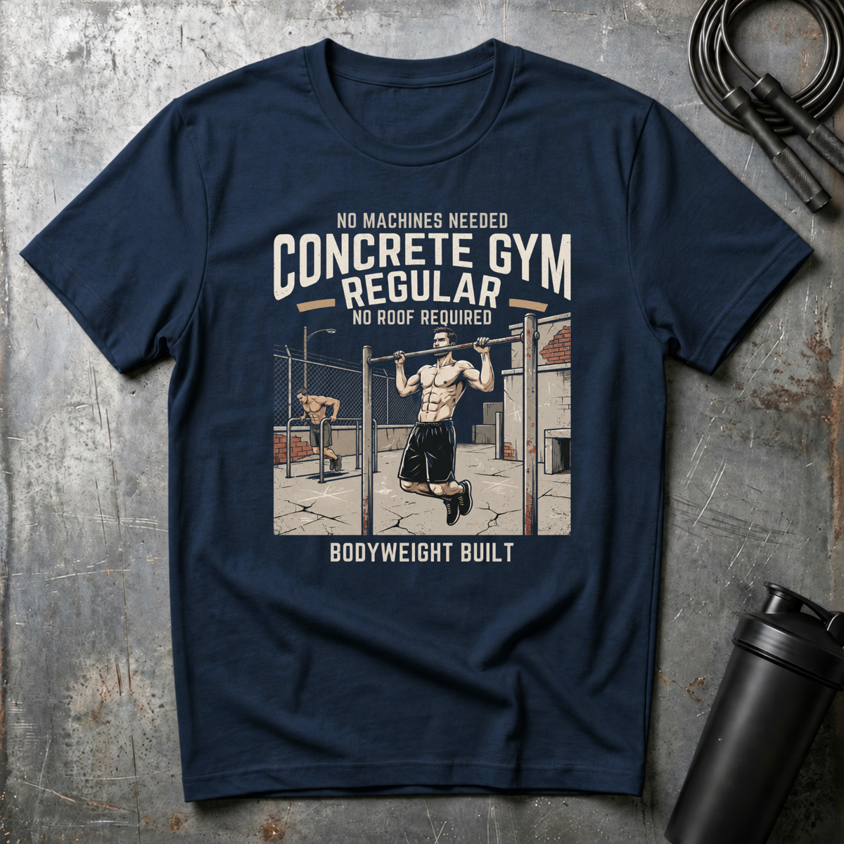 CONCRETE GYM REGULAR BODYWAIGHT BUILT T-Shirt